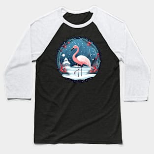 Flamingo Flock Sunset, Love Flamingos Baseball T-Shirt